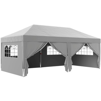 Tonnelle barnum pliant pop-up 5,85L x 2,95l x 2,7H m OUTSUNNY