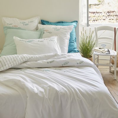 Housse de couette brodée AU FIL DE L'EAU SYLVIE THIRIEZ