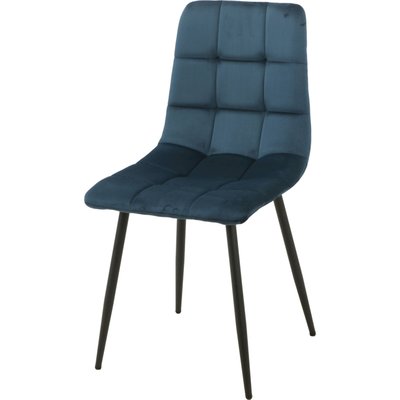 Chaise velours  élégante pieds métal style contemporain RECOLLECTION
