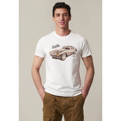tshirt col rond avec imprimé voiture vintage sur le devant ARIZONA DEELUXE