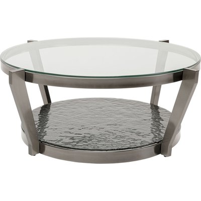 Table basse en verre et acier, MONOCOLO KARE DESIGN