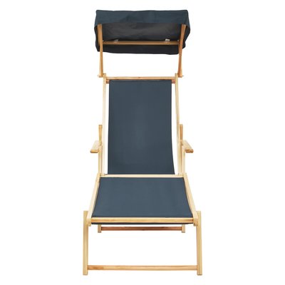 Jericho Solid Wood Sun Lounger with Adjustable Backrest SO'HOME