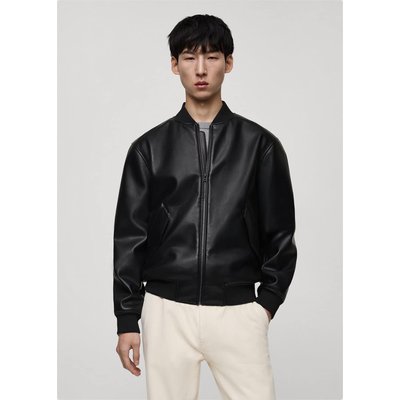 Veste bomber simili-cuir MANGO MAN