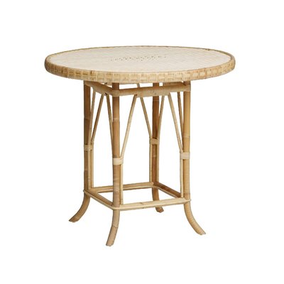 Table guéridon en rotin tressé EUGENIE KOK