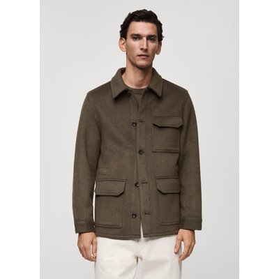Surchemise flanelle laine mélangée MANGO MAN