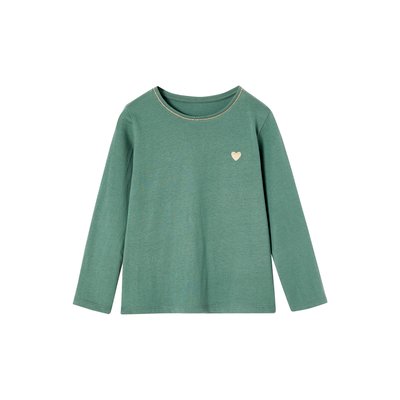 T-shirt Basics coeur pailleté manches longues VERTBAUDET