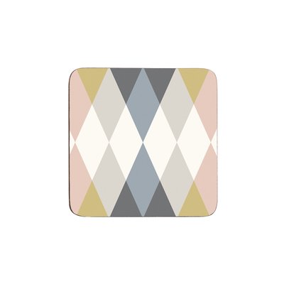 Set of 4 Diamond Print Cork Coasters SO'HOME