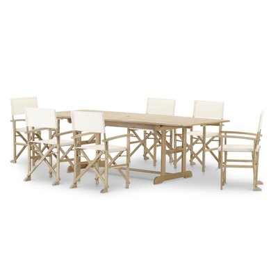 Salon de jardin, 6 chaises, JAVA LIGHT DEFORA HOME