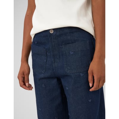 Jean wide leg brodé BZB