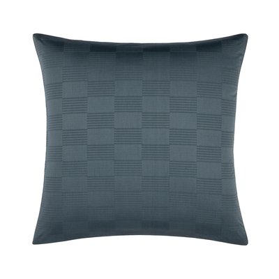 Taie d'oreiller en satin de coton blanc, DAMIER OLIVIER DESFORGES