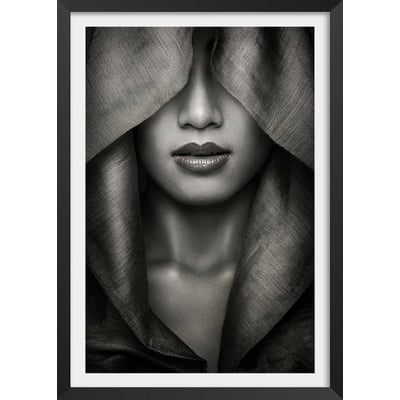 Affiche portrait de femme - Capuche HEXOA