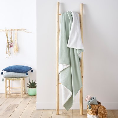 Plaid gaze de coton et sherpa, Kumla LA REDOUTE INTERIEURS