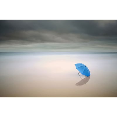 Tableau parapluie bleu HEXOA