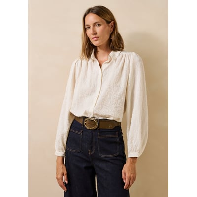 Chemise en jacquard manches longues LA FEE MARABOUTEE
