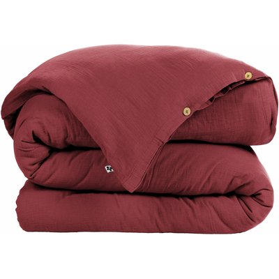 Housse de couette gaze de coton unie C DESIGN HOME TEXTILE