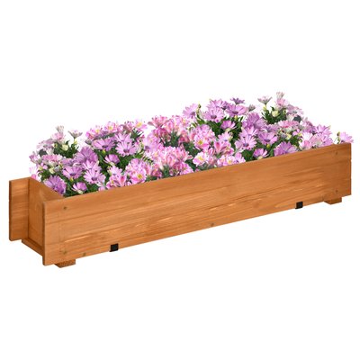 Jardinière suspendue - balconnière - bois sapin pré-huilé OUTSUNNY