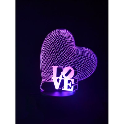 Lampe Led 3D Love BABAFLIX