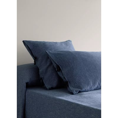 Deux taies d'oreiller en mélange lin-coton à rayures, 50 x 75 cm MANGO HOME