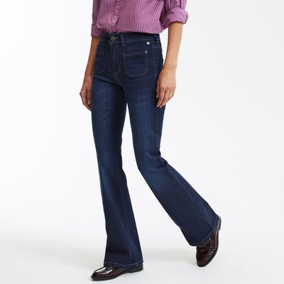 High Waist Bootcut Jeans with Patch Pockets FREEMAN T. PORTER