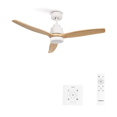 Ventilateur de plafond avec pales en ABS technique avec lumière et commande murale WIND STYLANCE CREATE
