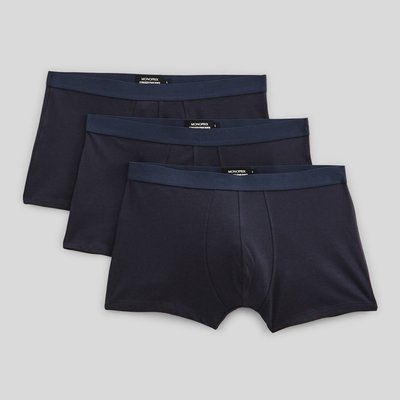 Lot de 3 boxers en coton BIO, certifiés OEKO-TEX MONOPRIX