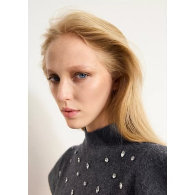 Pull sans manches à perles MANGO