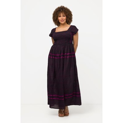 Robe maxi smockée, rayures, silhouette en A ULLA POPKEN