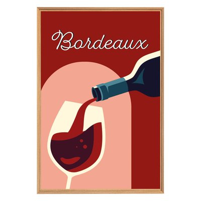 Tableau Mural Illustration Vin De Bordeaux CLASSIQUE INTEMPOREL CEANOTHE