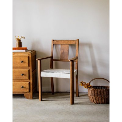 Fauteuil tressé en bois Ernest N°83 - Bon état DEBONGOUT