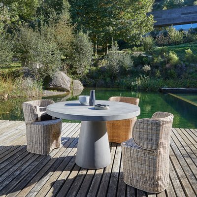 Table de jardin ronde en rockstone, Argine AM.PM