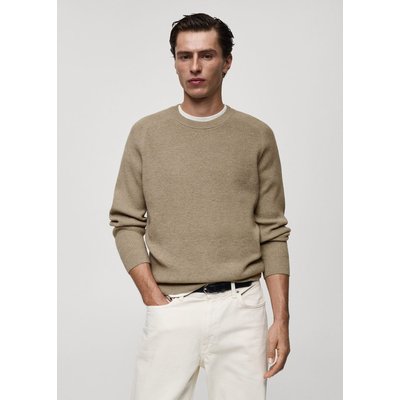 Pull-over laine maille côtelée MANGO MAN