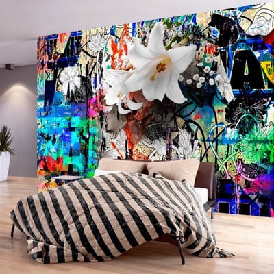 Papier peint intissé panoramique Street art Urban Lily EDEN