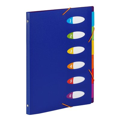 Trieur 6 positions pour classement A4 avec porte bloc papier intégré HAPPY FLUO VIQUEL