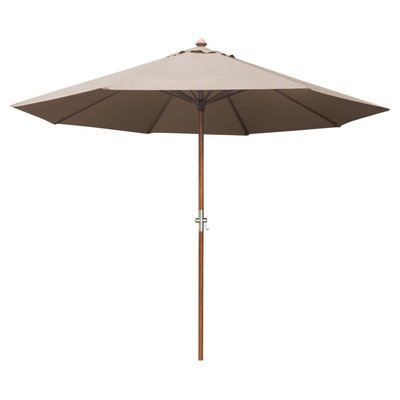 Parasol en bois 350 cm avec manivelle June PROLOISIRS