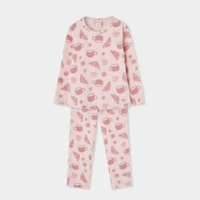 Pyjama en molleton fille imprimé petit-déjeuner BOBOLI