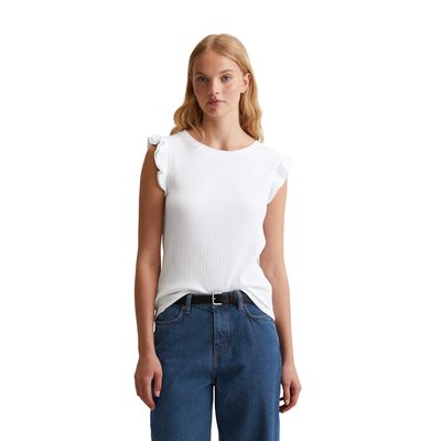 T-shirt à volants regular en jersey côtelé moderne MARC O’POLO DENIM