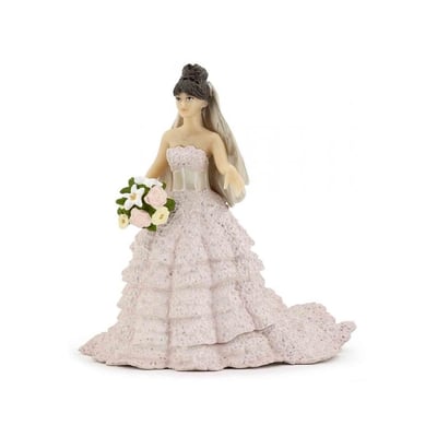 Figurine Mariée dentelle rose PAPO