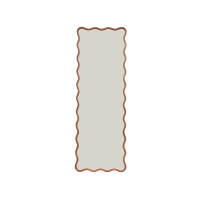 Miroir sur pied organique bois d'hévéa pied en acier 172cm CAULINE SWEEEK