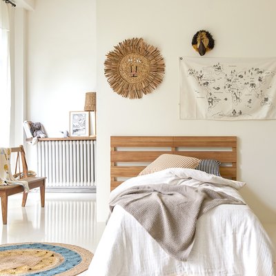 Tête de lit enfant en teck massif 135 cm URBAIN TIKAMOON