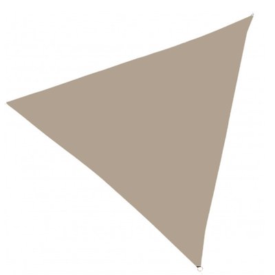Toile ombrage voile triangulaire gris sable 360x360x360cm WADIGA