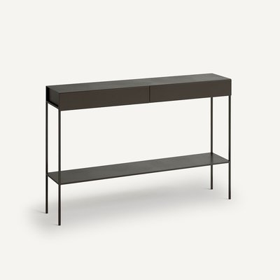 Console double plateau métal acier used, Fébée AM.PM
