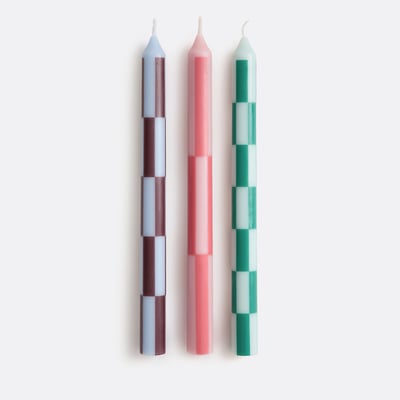 Lot de 3 bougies imprimées, TABAKA LA REDOUTE INTERIEURS