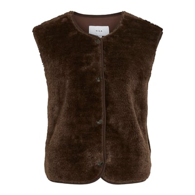 Gilet sans manches en tissu duveteux VILA