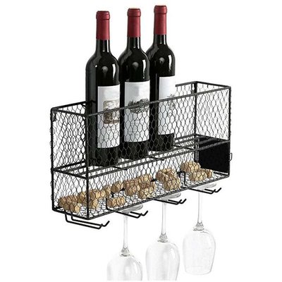 Mini bar à vin à suspendre en métal ajouré CMP