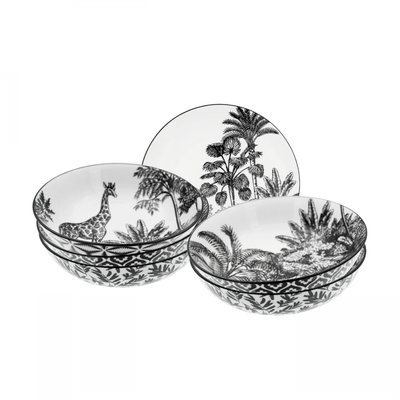 Lot de 6 assiettes creuses, SAVANA ARTIME