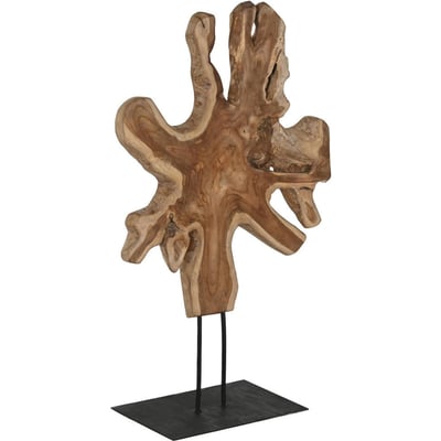 Sculpture décorative en bois et fer format organique Item Home Tallas Indo 24 RECOLLECTION