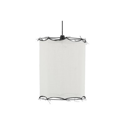 Abat-jour pour suspension en coton Riad Moyen Blanc AUBRY GASPARD