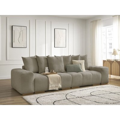 Canapé droit convertible 3 places en tissu texturé, ANAKIN BOBOCHIC