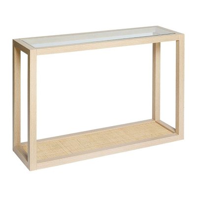 Console bois cannage verre Jaipur DECORATIE