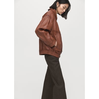 Veste cuir oversize MANGO